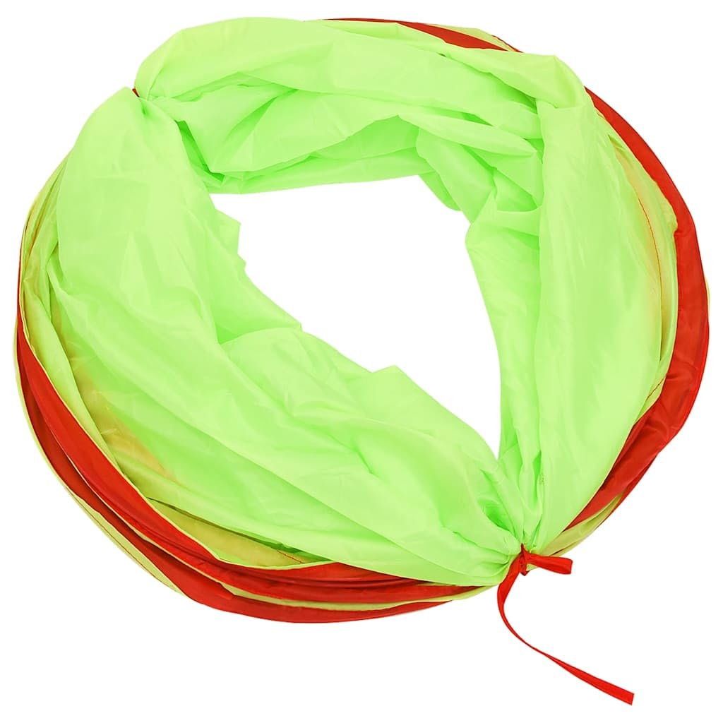 Spieltunnel für Kinder Grün 175 cm Polyester mit Wasserfestem Material und Tragetasche Für Indoor Outdoor Spielzelt Krabbeltunnel Burg Höhle Spielhaus für Garten Kinderzimmer