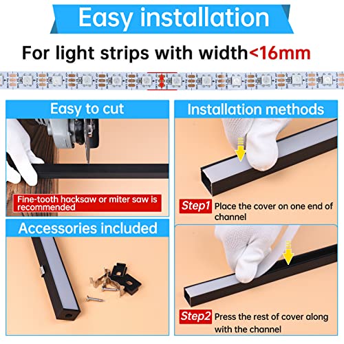Tira de LED RGB 5M alta densidad 96LEDs/m con canal difusor blanco miniatura 7