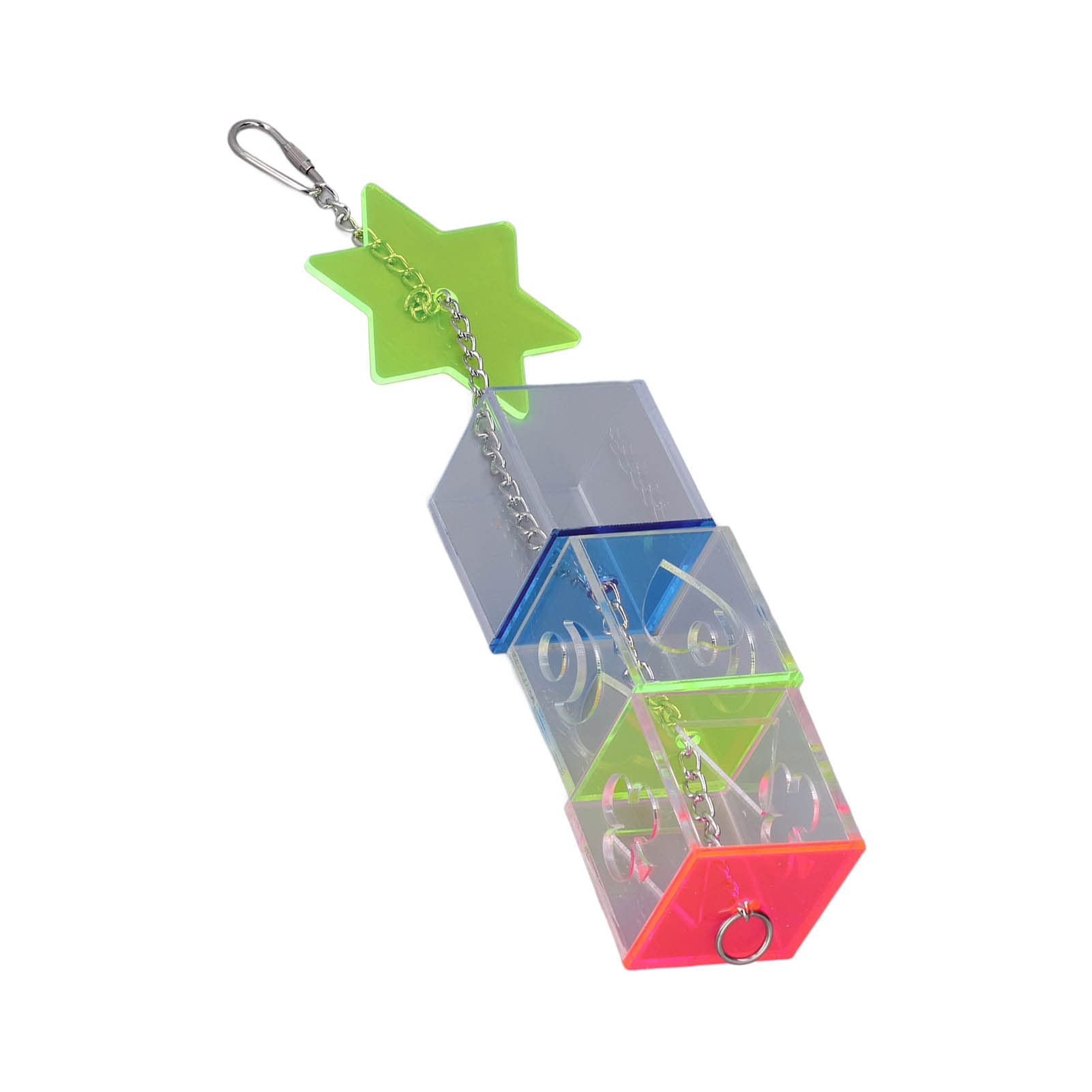 Acrylic Puzzle Bird Foraging Toy, Mental Stimulation, Treat Dispenser, Colorful and Sturdy, for Parrots, Cockatiels, and Other Birds - image 5