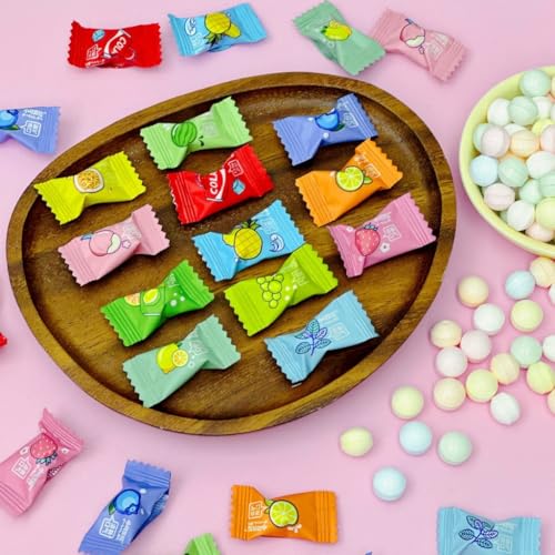 Image of Trending Mint Candy Assorted Fruit Flavors | Imported Sugar Free Mints | Refreshing Breath Candy | Individually Wrapped | 100g Pack