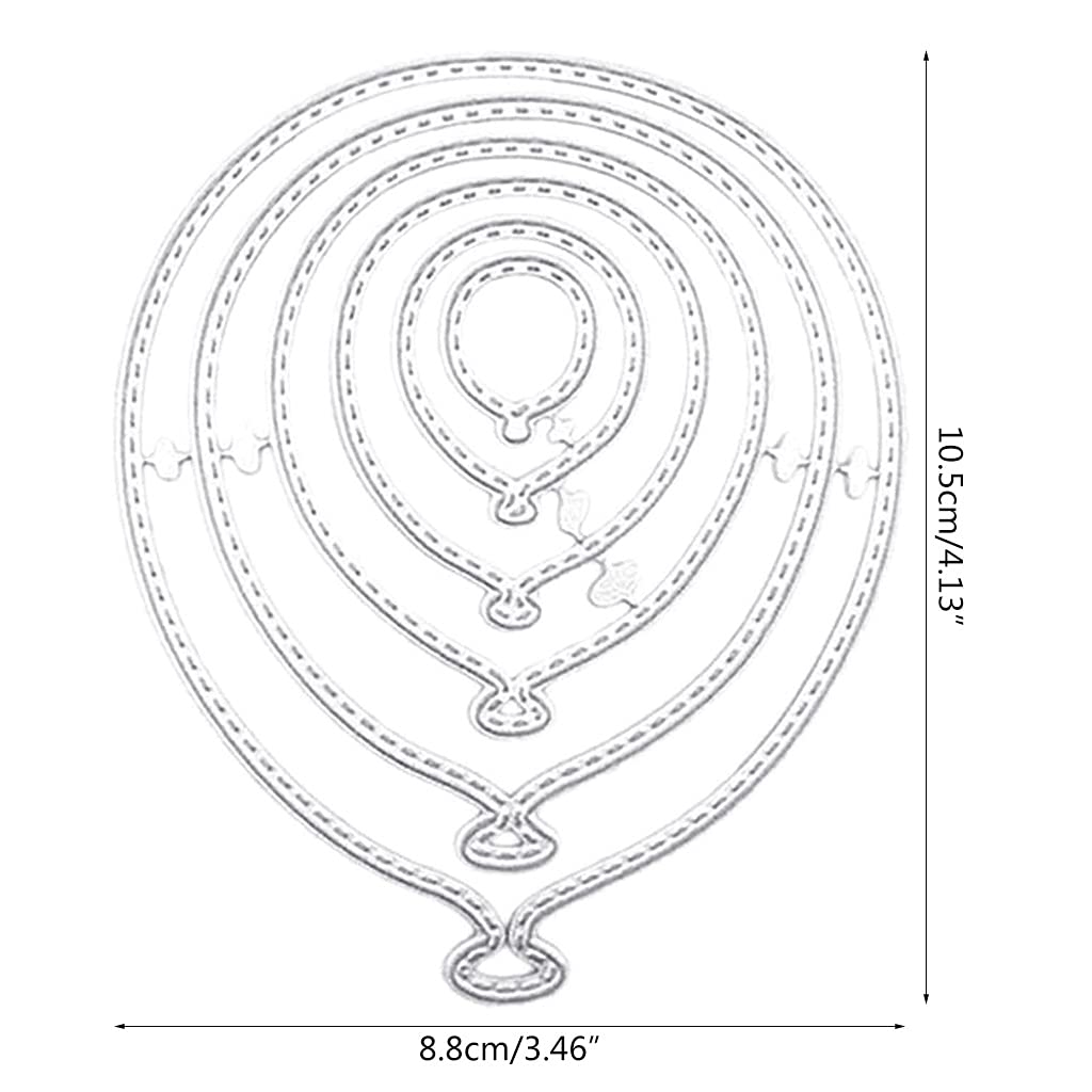 Fustelle In Metallo A Forma Di Palloncino, Stencil Per Album - Foto 2