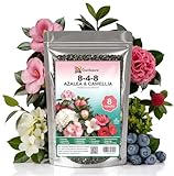 𝐁𝐄𝐒𝐓𝐒𝐄𝐋𝐋𝐄𝐑 Premium 8-4-8 Acidic Fertilizer for Azaleas, Camellias, Hydrangeas, Blueberries, Gardenias, Magnolia Trees, Evergreens and Rhododendrons - Ideal Iron-Rich Plant Food [8 OZ]