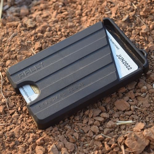 RALLY STANDARD ISSUE Synthetic Rubber Card Wallet, Army Green, Slim Design, Multi-Card Storage with Push-Through Access (Tactical Black)3