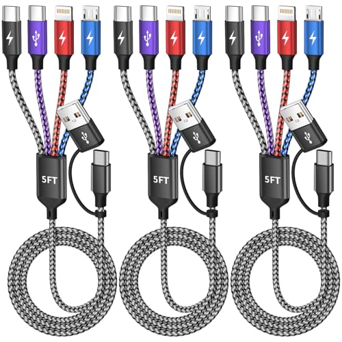 Image of USB A /C Multi Charger Cable, 4 in 2 USB Multiple Type C Charging Cords
