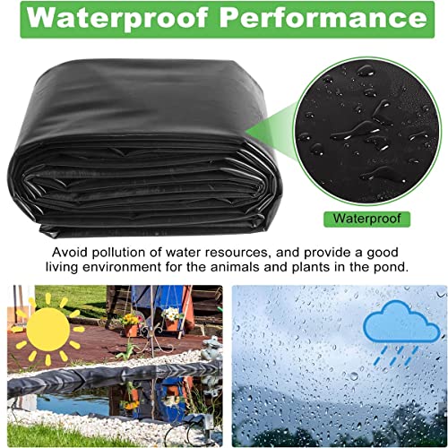 High Density Garden Pond Liner-8 Mil/0.20Mm Thickness, Sunscreen Koi Fish Pond Liners, Eco-Friendly Fish Safe Pond Lining For Aquaculture Farming, Swimming Pool, Artificial Lake-3X13Ft 10X26Ft ( Size #TOP3