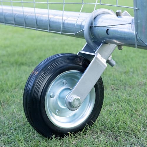 Image of 6 Inch Gate Wheels for Metal Tube Gate, Heavy Duty Gate Helper Wheel, Farm Gate Wheel with 1-5 /8 inch Thru 2 inch Gate Frames, Gate Support Wheel for Chain Link Fence, Prevent Gate from Dragging,Silver-1 Pack