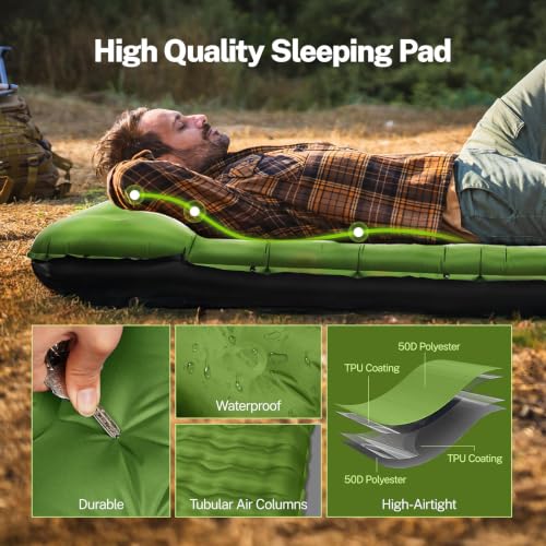 OGERY Double Sleeping Pad for Camping, 6" Extra-Thick Reinforced - Image 4
