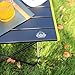 EHHLY Portable Folding Camping Table, Small Compact Aluminum Beach Picnic Table, Lightweight Collapsible Outdoor Camp Tables That Folds & Rolls Up, Beach Gear Essentials Camp Accessories, Black