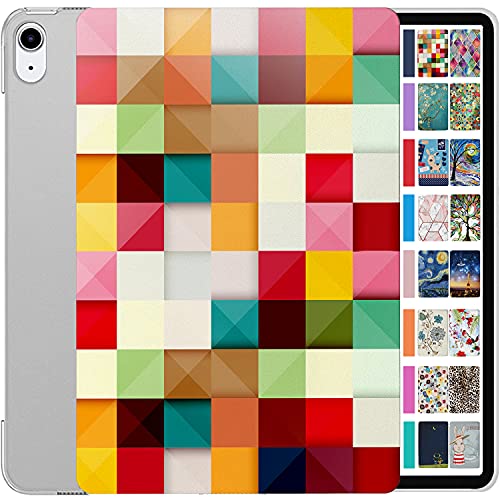 Image of DuraSafe Cases For iPad 8.3 Inch Mini 6 Generation 2021 [ Mini 6th Gen ] A2567 A2568 A2569 MK7M3HN /A MLWL3HN /A MK7R3HN /A MK7P3HN /A MK7T3HN /A Printed Slim Hard Shell Protective Stand Cover - Color Grid