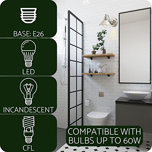 Kira Home Welton 8.5" Modern Industrial Wall Sconce, Brushed Nickel Finish - Image 6