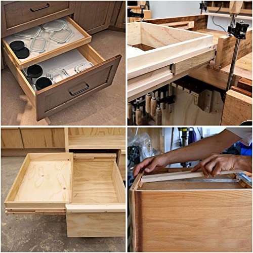 DAJAVE 6PCS 16 Inch Wood Drawer Slides, Wooden Drawer Slide Bottom Mount, Classic Center Mount Drawer Slides Rails Replacement Part - Image 7