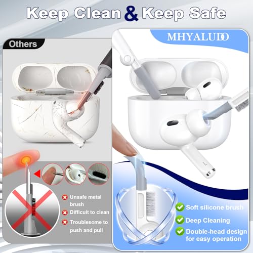 Image of for Airpods Pro 2nd Generation Case with Secure Lock, Compatible with Airpods Pro 2nd /1st Gen, Clear TPU Transparent Military Grade Shockproof Case. Black
