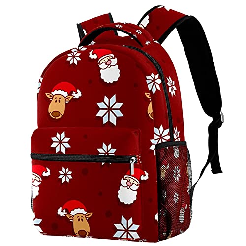 Sac à dos décontracté homme et femme multicolore à motif ours de Noël
