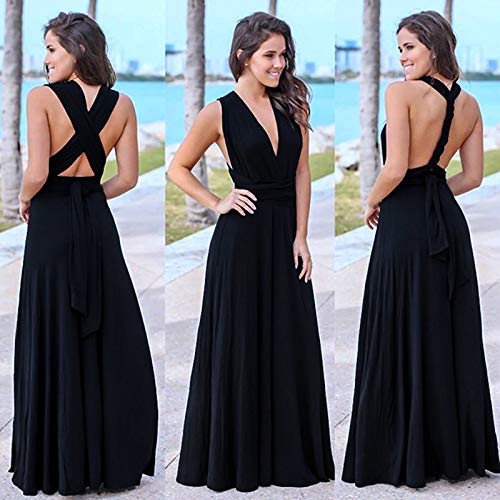 Robe longue transformateur multiposition pour demoiselle d'honneur