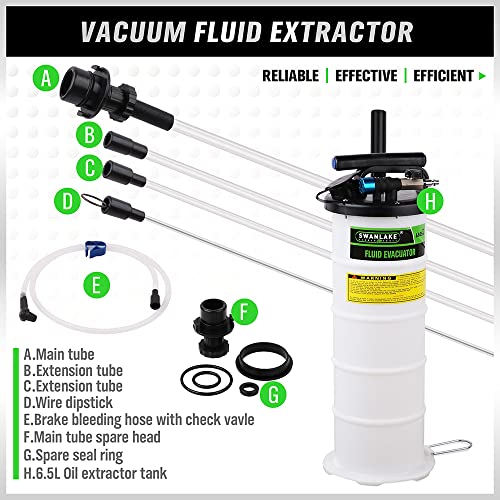 Swanlake Garden Tools SW-66056 Swanlake 6.5 Liter Pneumatic/Manual Fluid Extractor Pump,Oil Changer Vacuum Fluid Extractor,Oil Change & Fluid Change Tool thumb #1