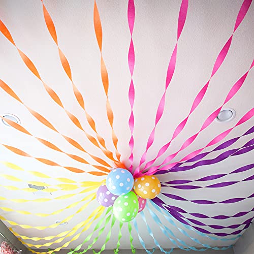 15 Rolls Crepe Paper Streamers, 1230 Feet Party Streamers Crepe Paper Decorations Rainbow Streamers For Wedding, Birthday, Baby Shower, Christmas, Booth Backdrop, Festival & Event Decor #TOP4