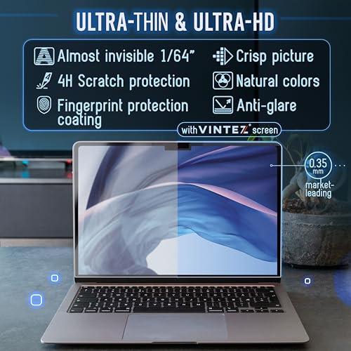 VINTEZ Magnetic Blue Light Screen Protector Compatible With MacBook Pro 14" 2021, 2022, 2023, 2024, 2025, M1, M2, M3, M4 - Image 4