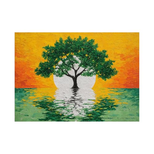 Cuadros modernos para renovar paredes vacías del baño o salón, lámina verde 40x60cm