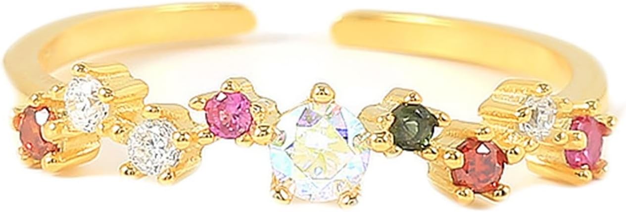 9K/14K Yellow Gold Women's Wedding Bands, Vintage Dainty Open Ring Adjustable Cubic Zirconia Rings Women - Create Stunning Colorful Starfish Nails: A Step-by-Step Guide