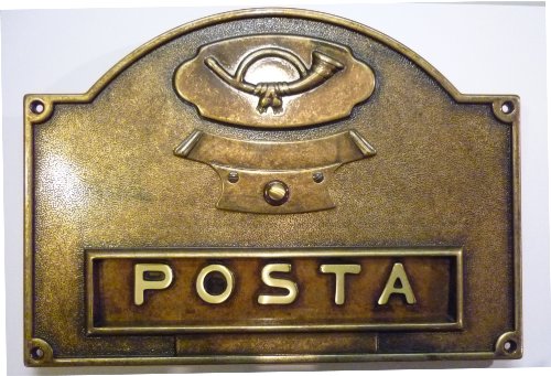 Btv - Bocacartas rustico 40 180x340 laton antiguo