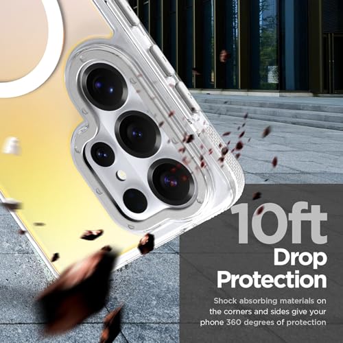 Image of Magnetic Case for Samsung Galaxy S26 Ultra [Compatible with Magsafe] [Cute Fashion Fluorescent Design] [1 Screen Protector] Slim Translucent Matte Case for Galaxy S26 Ultra 6.9 inch, White