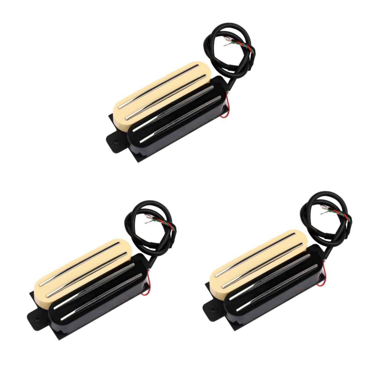 ibasenice 3pezzi Pickup Humbucker Doppio Coil Per Chitarra Elettrica Facile Installazione e Prestazioni Elevate Giallo e Nero
