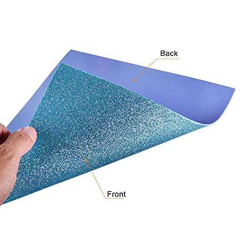 Goma EVA azul de 2 mm con purpurina para manualidades infantiles sin desorden de brillo 5