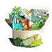Decorazioni Torta Dinosauri,13 Pezzi Decori 3D per Torta a Tema Dinosauri,Kit Topper Torta Dinosauro,Albero Giungla Tema Torta Toppers per Forniture per Feste di Compleanno per Bambini