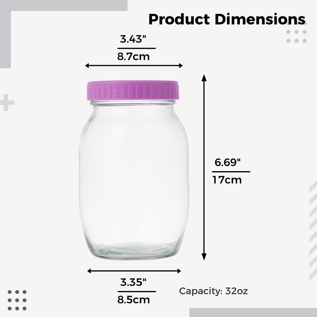 PONDON Zestaw słoików do kiełkowania 900 ml, z 2 czarnymi ściereczkami, 1 tacą, 1 stojakiem, 1 szczotką, słoikiem do konserw z szerokim otworem, siatkowa pokrywa do kiełków fasoli, brokułów, lucerny
