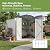 Devoko 8 x 6 FT Storage Sheds with Floor Frame, Waterproof Garden Tool Shed with Lockable Door, Outdoor Metal Utility Shed for Backyard Patio Lawn, White
