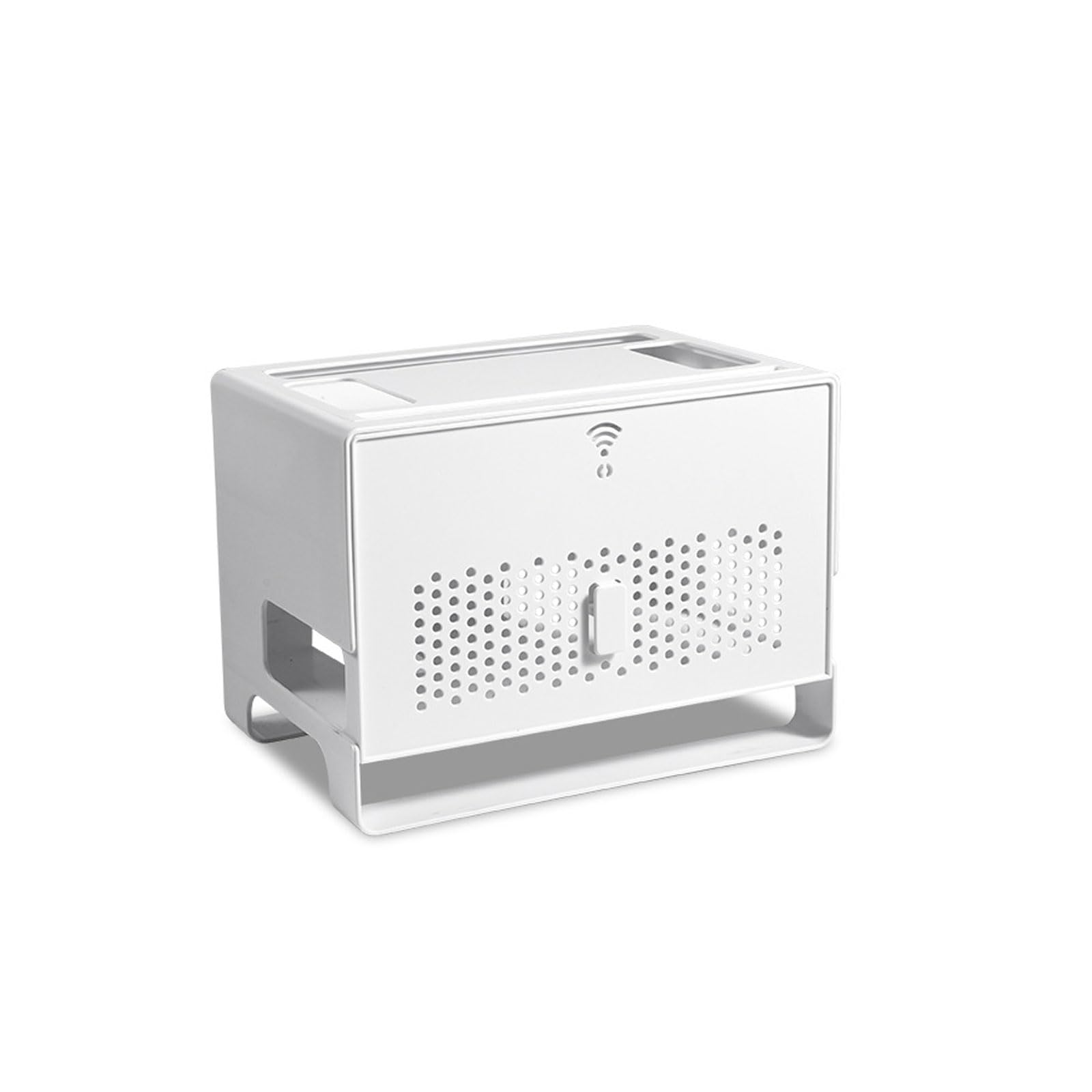 Étagère de routeur avec couvercle amovible pour organiser la grande prise de bureau