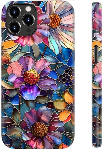 STARVIP for iPhone 12 Pro Max Case, Wireless Charging Compatible,Dual-Layer Protection with Cute Wildflower Design, Soft Silicone + Hard Shell, Chic Phone Cover for Women - Vibrant Defined Blossoms
