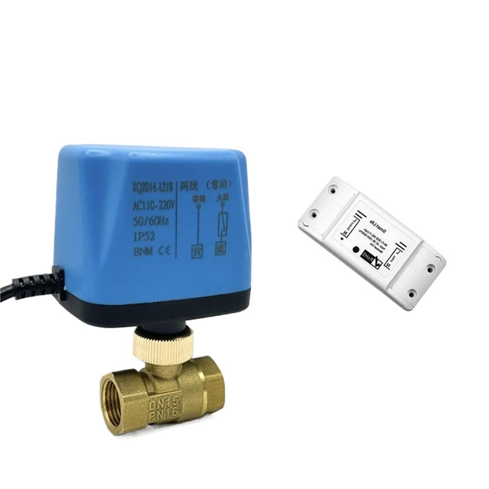 Vanne à bille motorisée de précision WiFi AC220V DN15 pour réseau d'eau