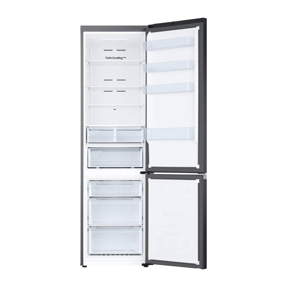 Samsung RB38C607AB1/EF Réfrigérateur-Congélateur 387 l 203 cm AI Energy Mode Wifi Humidity Fresh Plus Premium Black Steel