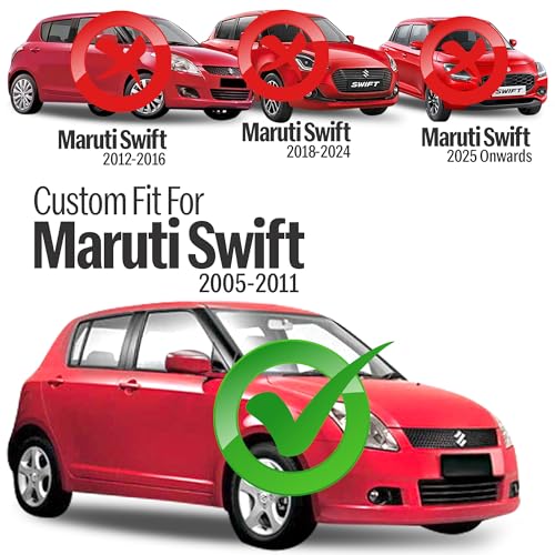 Image of Autofact Dicky Curtain for Swift 2005-2010 | Custom Fit Rear Windshield Sunshade | Foldable Mesh | Privacy & Cooling Car Accessory | Car Rear Sun Shade UV Block Easy Install Durable Black Mesh
