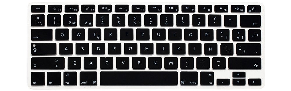 HRH Spanish Silicone Keyboard Cover Skin for MacBook Air 13,for MacBook Pro 13/15/17(with or w/Out Retina Display,2015 or Older Version),for iMac