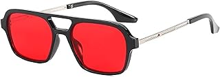 AUGEN By Visions India Retro Vintage Square Abstract Unisex Sunglasses UV Protected Medium Size (Red, 112)- Pack of 1-picture-42