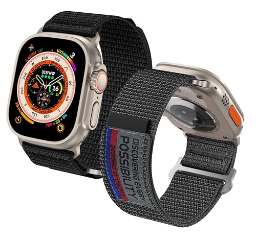 CINORS XL XXL Big Men Wrist Band Compatible with Apple Watch Series 12 11 10 46mm Ultra 49mm iWatch Series 9 8 7 45mm Ankle Nylon Soft Breathable Strap for Series 6 5 4 3 2 1 44 42mm Men Women Arm Band - image 1