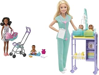 Barbie Skipper Babysitters Inc. Playset with Babysitter Doll Baby Doctor Playset with Blonde Doll