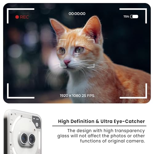 Image of ArmourPro Camera Rings Tempered Glass for Nothing Phone 2A, Tough HD Individual Aluminum Alloy Rings 9H Camera Cover, Scratch-Resistant,Camera Lens Protection| Silver, 1 Pack