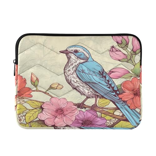 Funda para portátil 13-14 pulgadas con diseño pájaro en rama miniatura 1
