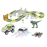 🚗 Lo que obtienes: 142 piezas de pistas mágicas del mundo de los dinosaurios. Nuestra garantía despreocupada y un servicio amable al cliente.