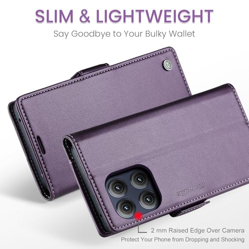 Taneny Wallet Case for Moto Edge 2025, PU Leather Magnetic Flip Case with RFID Blocking Card Holder Kickstand for Women Men, Shockproof Durable Protective Phone Cover for Motorola Edge 2025 (Purple) - image 2
