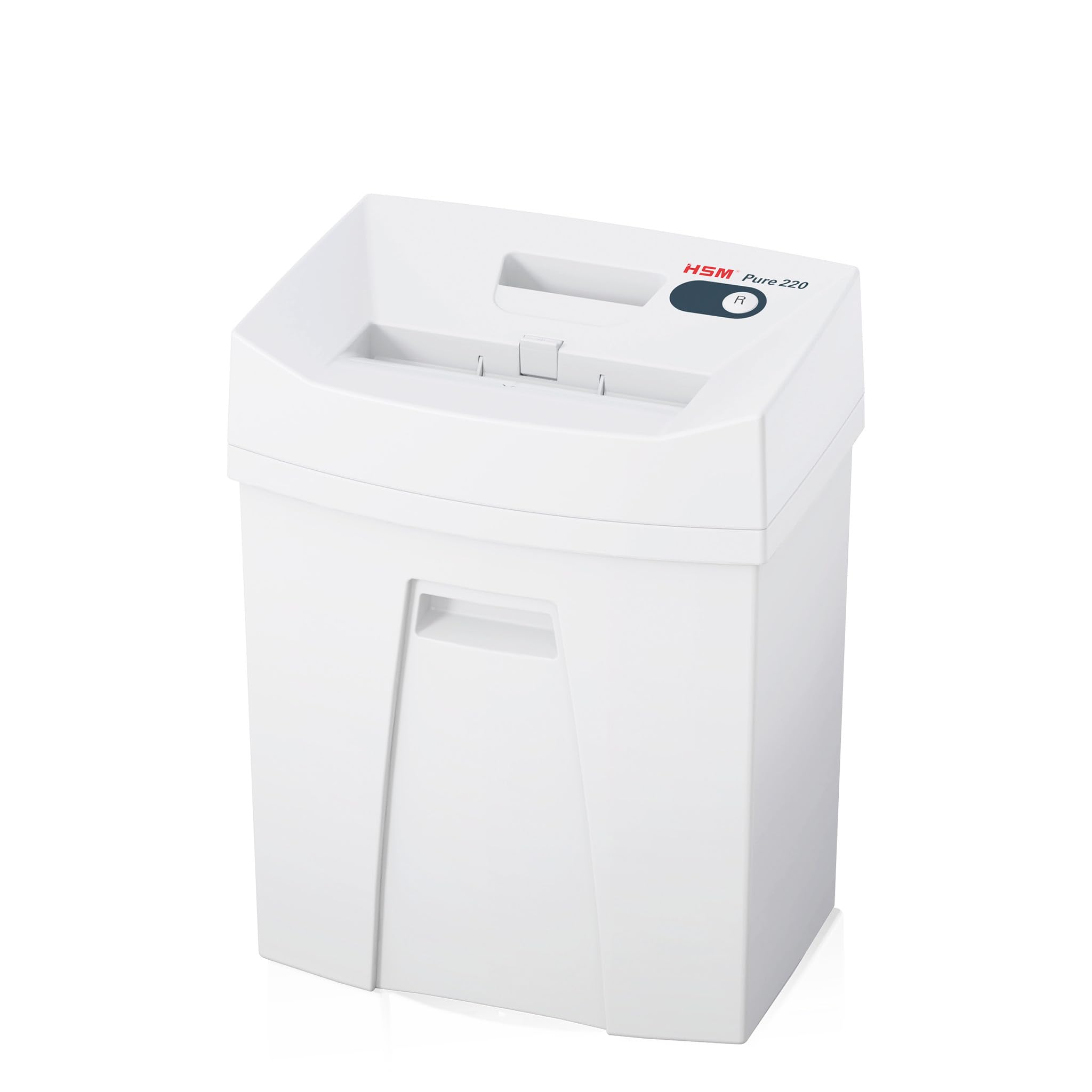 HSM Pure 220 Aktenvernichter I Partikelschnitt 4x25 mm I Sicherheitsstufe P-4 I Office Schredder für Papier, Kreditkarten, Heft- und Büroklammern I 25l Auffangbehälter I 7 Blatt I 5 J. Garantie