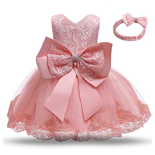 TTYAOVO Babyklänning för bröllop, festtåg, dop tutu-klänning för flickor, prinsessklänning