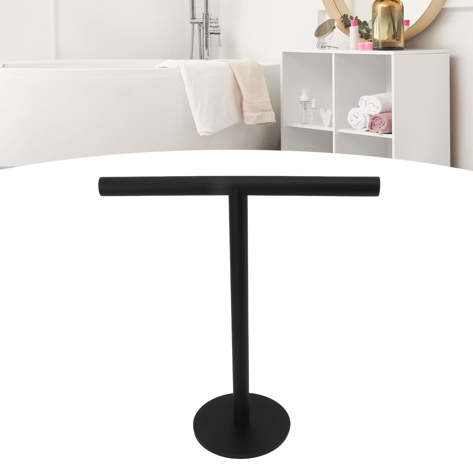 Toallero de Mano, Soporte para Toallas de Encimera, Soporte para Toallas de Mano en Forma de T para Baño, Toallero de Pie, Toallero de Mano para Cocina Que Ahorra Espacio