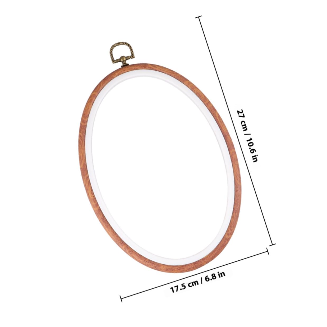 Bastidor de Bordado Elíptico para Principiantes DIY 3 Piezas 18x25 Cm