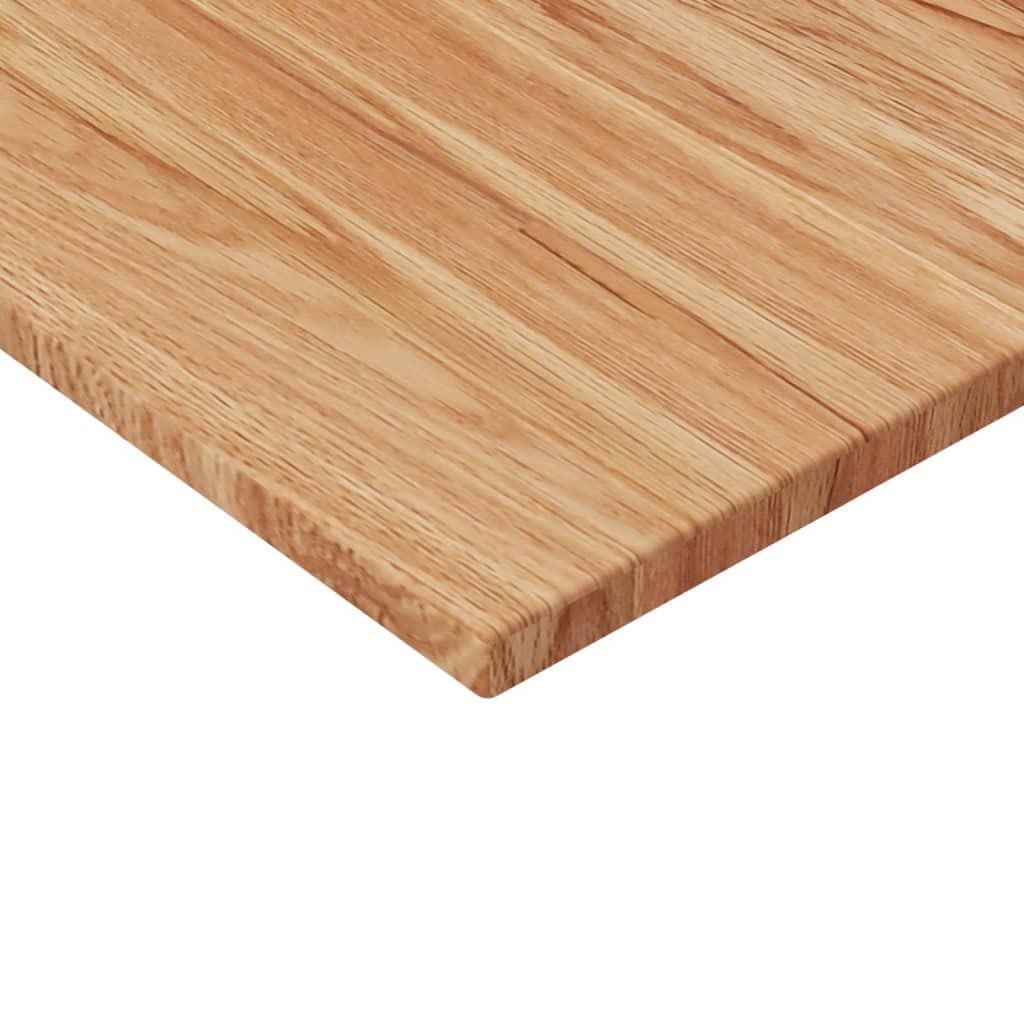 Plateau de table carré marron clair 90 x 90 x 1,5 chêne traité