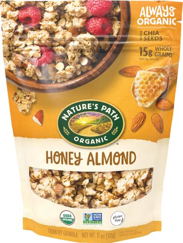 Image of Nature's Path Organic Honey Almond Granola, 11 oz (Pack of 4), Gluten Free, Non-GMO