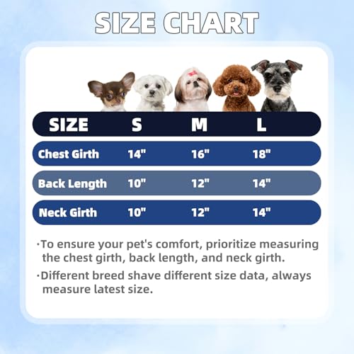 Image of PUPTECK 3 Pack Fleece Dog Vest Sweaters Winter Coat for Small Dogs, Pullover Jacket Pet Cat Fall Clothes Puppy Sweatshirt for XS S Medium Boy Dogs, Navy&Blue&Light Blue, L